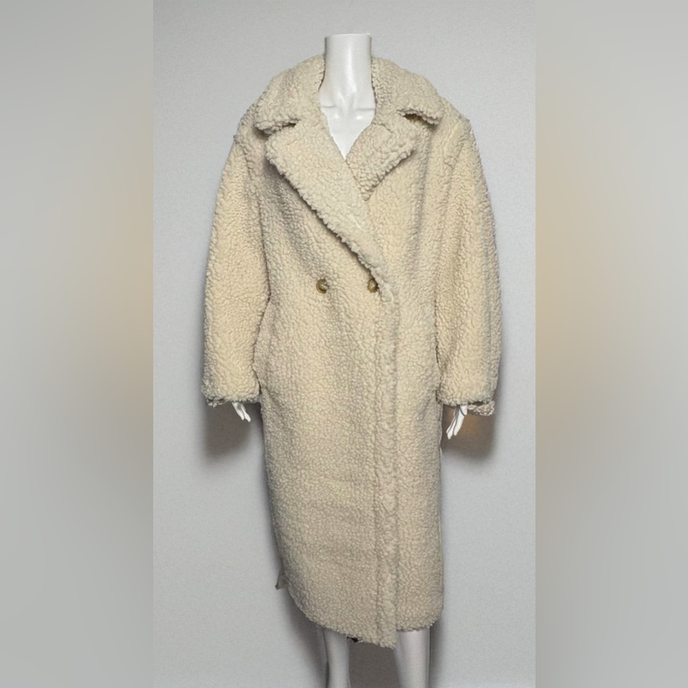 UGG Cream Teddy Shearling Long Coat